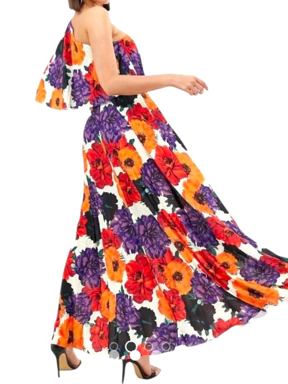 ASOS NWT Women’s Floral Dress in Purple Red, and Orange  Size 10